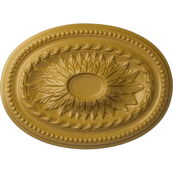 Ekena Millwork Saverne Ceiling Medallion, Hand-Painted Iridescent Gold, 18 1/2"W x 13 1/2"H x 1 7/8"P CM18SAIGS - main